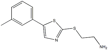 2-(5-m-tolylthiazol-2-ylthio)ethanamine 化学構造式