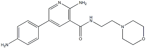 2-amino-5-(4-aminophenyl)-N-(2-morpholinoethyl)nicotinamide Structure