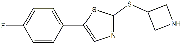 3-(5-(4-fluorophenyl)thiazol-2-ylthio)azetidine,,结构式