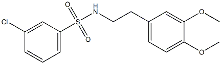 3-chloro-N-(3,4-dimethoxyphenethyl)benzenesulfonamide Struktur