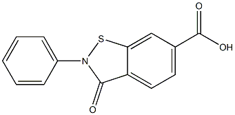3-oxo-2-phenyl-2,3-dihydrobenzo[d]isothiazole-6-carboxylic acid 结构式