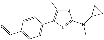 4-(2-(cyclopropylmethylamino)-5-methylthiazol-4-yl)benzaldehyde Structure