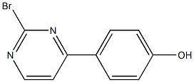 4-(2-bromopyrimidin-4-yl)phenol Structure