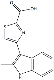 4-(2-methyl-1H-indol-3-yl)thiazole-2-carboxylic acid Structure
