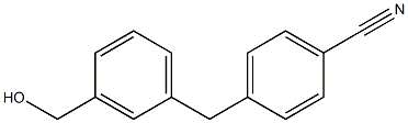 4-(3-(hydroxymethyl)benzyl)benzonitrile Struktur