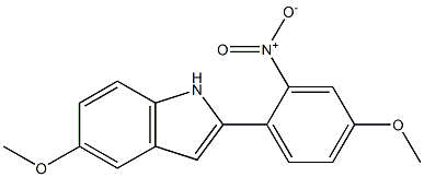 5-methoxy-2-(4-methoxy-2-nitrophenyl)-1H-indole Structure