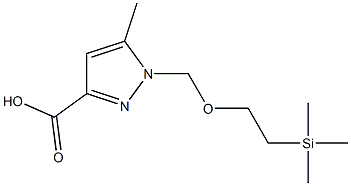 5-methyl-1-((2-(trimethylsilyl)ethoxy)methyl)-1H-pyrazole-3-carboxylic acid Structure