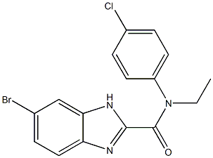 6-bromo-N-(4-chlorophenyl)-N-ethyl-1H-benzo[d]imidazole-2-carboxamide Structure