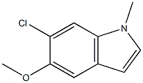 6-chloro-5-methoxy-1-methyl-1H-indole Structure
