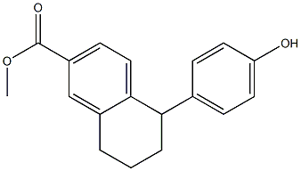 methyl 5-(4-hydroxyphenyl)-5,6,7,8-tetrahydronaphthalene-2-carboxylate 结构式
