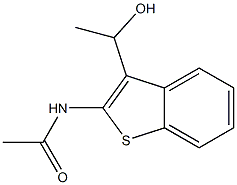 N-(3-(1-hydroxyethyl)benzo[b]thiophen-2-yl)acetamide 结构式