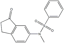 N-methyl-N-(3-oxo-2,3-dihydro-1H-inden-5-yl)benzenesulfonamide Struktur