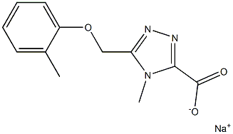 sodium 4-methyl-5-(o-tolyloxymethyl)-4H-1,2,4-triazole-3-carboxylate Struktur