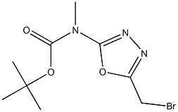 tert-butyl (5-(bromomethyl)-1,3,4-oxadiazol-2-yl)methylcarbamate Struktur