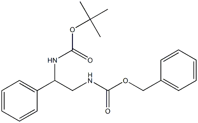 tert-butyl 2-(benzyloxycarbonylamino)-1-phenylethylcarbamate 结构式