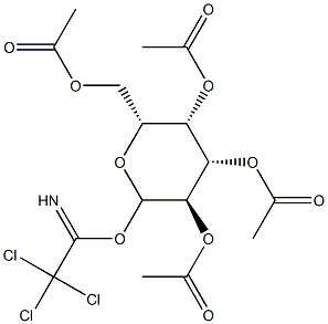 (2R,3S,4S,5R)-2-(acetoxymethyl)-6-(2,2,2-trichloro-1-iminoethoxy)tetrahydro-2H-pyran-3,4,5-triyl triacetate,,结构式