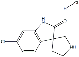 6-chloro-1,2-dihydrospiro[indole-3,3'-pyrrolidin]-2-one hydrochloride Struktur