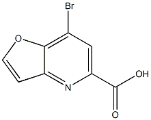 7-溴呋喃并[3,2-B]吡啶-5-羧酸 结构式
