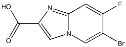 6-Bromo-7-fluoro-imidazo[1,2-a]pyridine-2-carboxylic acid Struktur