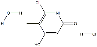6-chloro-4-hydroxy-5-methylpyridin-2(1H)-one hydrochloride hydrate Structure