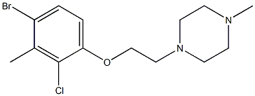 1-(2-(4-bromo-2-chloro-3-methylphenoxy)ethyl)-4-methylpiperazine Struktur