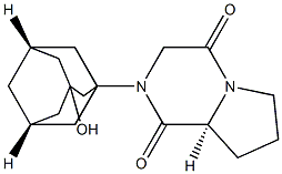 (S)-2-((1r,3R,5R,7S)-3-hydroxyadamantan-1-yl)hexahydropyrrolo[1,2-a]pyrazine-1,4-dione Structure