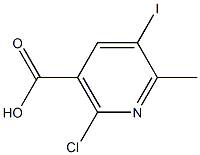 2-Chloro-5-iodo-6-methyl-nicotinic acid Structure