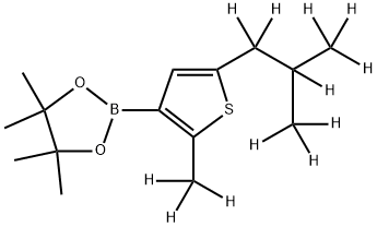 [2-Methyl-5-(iso-butyl)-d12]-thiophene-3-boronic acid pinacol ester Struktur