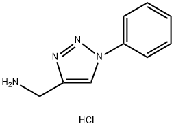 (1-苯基-1H-1,2,3-三唑-4-基)甲胺盐酸盐, 1384431-41-7, 结构式