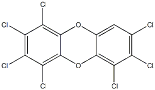 1,2,3,4,6,7,8-HEPTACHLORODIBENZO-P-DIOXIN (13C12, 99%) 50 ug/ml in Nonane 化学構造式