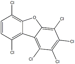 1,2,3,4,6,9-HEXACHLORODIBENZOFURAN (13C12, 99%) 50 ug/ml in Nonane Structure
