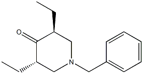(3S,5S)-1-benzyl-3,5-diethylpiperidin-4-one Struktur