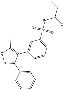 N-(3-(5-methyl-3-phenylisoxazol-4-yl)phenylsulfonyl)propionamide Structure