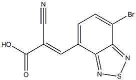 3-(7-溴苯并[C][1,2,5]噻二唑-4-基)-2-氰基丙烯酸,,结构式