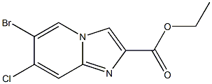 6-Bromo-7-chloro-imidazo[1,2-a]pyridine-2-carboxylic acid ethyl ester Struktur