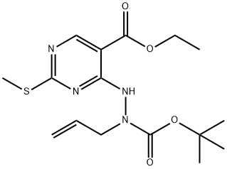 Ethyl 4-(2-allyl-2-(tert-butoxycarbonyl)hydrazinyl)-2-(methylthio)pyrimidine-5-carboxylate Structure