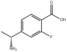 (R)-4-(1-Aminoethyl)-2-fluorobenzoic acid hydrochloride 化学構造式