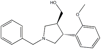 ((3S,4R)-1-benzyl-4-(2-methoxyphenyl)pyrrolidin-3-yl)methanol Structure