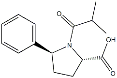 (2S,5S)-1-isobutyryl-5-phenylpyrrolidine-2-carboxylic acid Structure