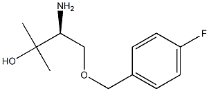 (S)-3-amino-4-(4-fluorobenzyloxy)-2-methylbutan-2-ol Struktur