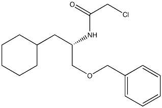 (S)-N-(1-(benzyloxy)-3-cyclohexylpropan-2-yl)-2-chloroacetamide Structure