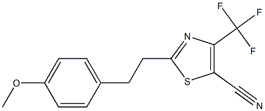 2-(4-methoxyphenethyl)-4-(trifluoromethyl)thiazole-5-carbonitrile Structure