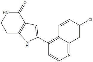 2-(7-chloroquinolin-4-yl)-6,7-dihydro-1H-pyrrolo[3,2-c]pyridin-4(5H)-one Struktur