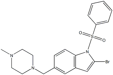 2-bromo-5-((4-methylpiperazin-1-yl)methyl)-1-(phenylsulfonyl)-1H-indole