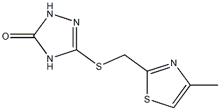 3-((4-methylthiazol-2-yl)methylthio)-1H-1,2,4-triazol-5(4H)-one Struktur
