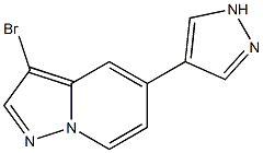 3-bromo-5-(1H-pyrazol-4-yl)pyrazolo[1,5-a]pyridine Struktur