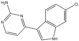 4-(6-chloro-1H-indol-3-yl)pyrimidin-2-amine Struktur