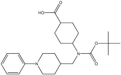 4-(tert-butoxycarbonyl((1-phenylpiperidin-4-yl)methyl)amino)cyclohexanecarboxylic acid