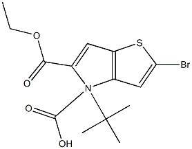 4-tert-butyl 5-ethyl 2-bromo-4H-thieno[3,2-b]pyrrole-4,5-dicarboxylate Structure