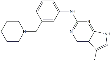  5-iodo-N-(3-(piperidin-1-ylmethyl)phenyl)-7H-pyrrolo[2,3-d]pyrimidin-2-amine